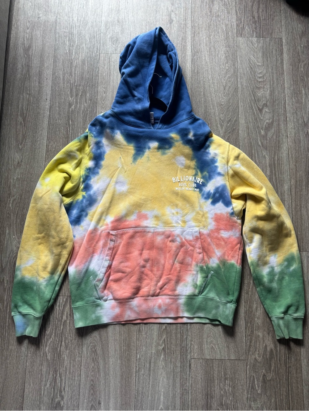 Billionaire Boys Club Multicolor Tie-Dye Hoodie - Blue/Yellow/Green